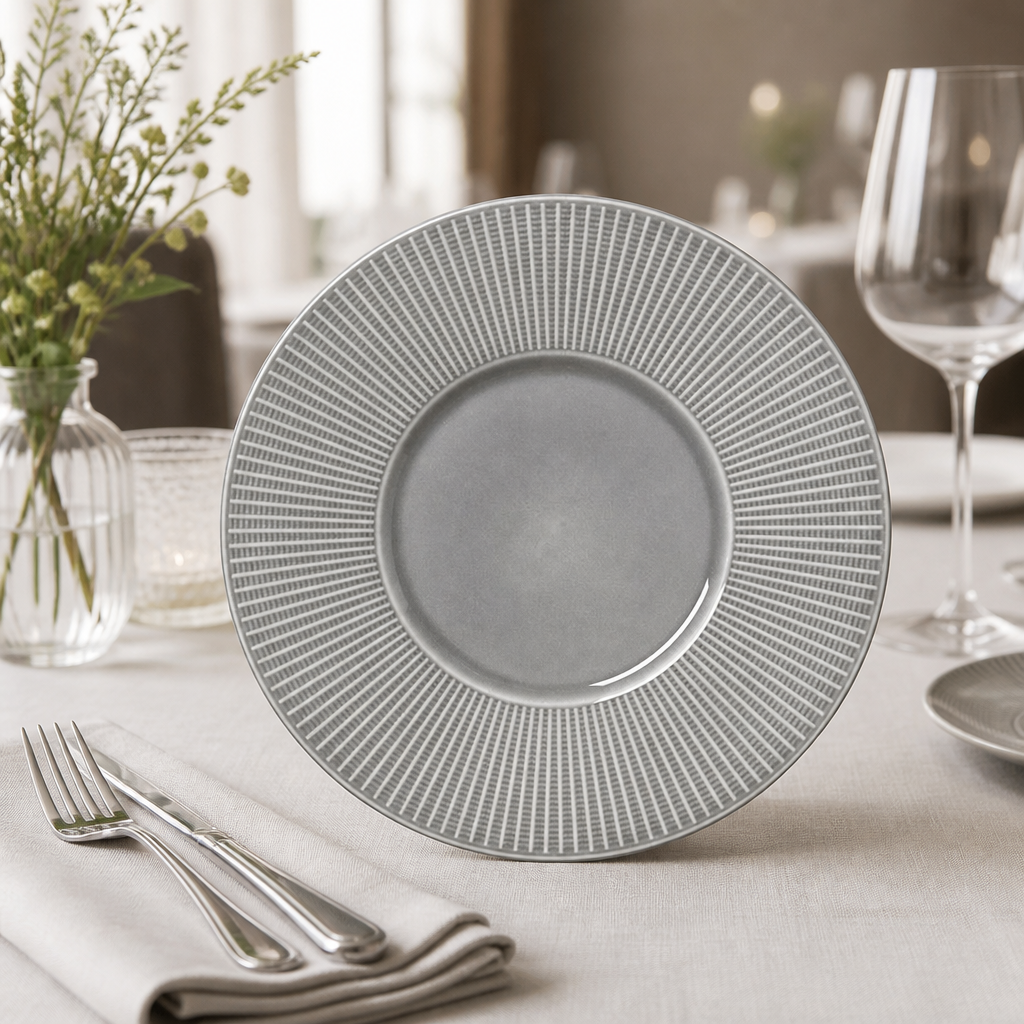 Medium Gourmet Plates 285mm Grey 6 Pack Commercial Crockery