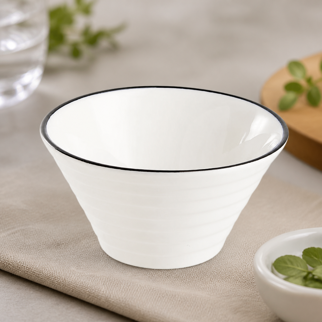 Commercial Appetizer Spiral Dishes 85mm Porcelain 24 Pack