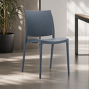 Commercial Stackable Side Chairs Dark Grey - 2 Pack