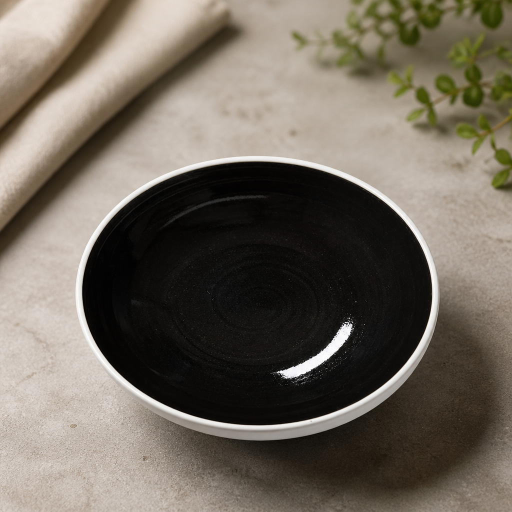 Commercial 175mm Black Bowls - 12 Pack Catering Crockery
