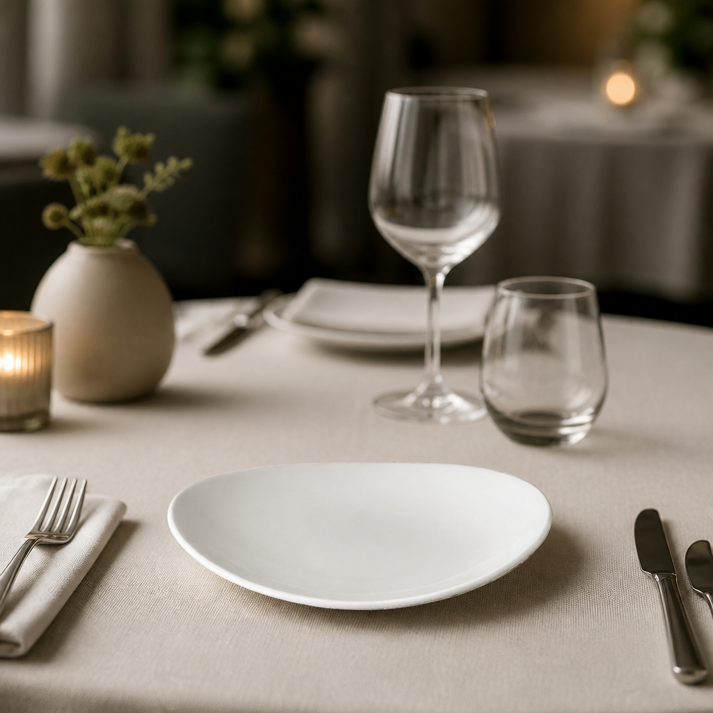 Commercial Oval Coupe Plates 192mm Porcelain 12 Pack