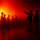 PVC Strip Curtain Hook On – Transparent Red Colour, Flexible Use