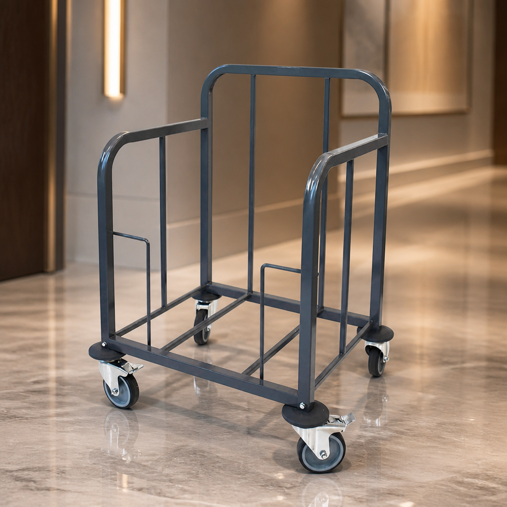 Commercial Tray Stacking Trolley for 100 trays storage