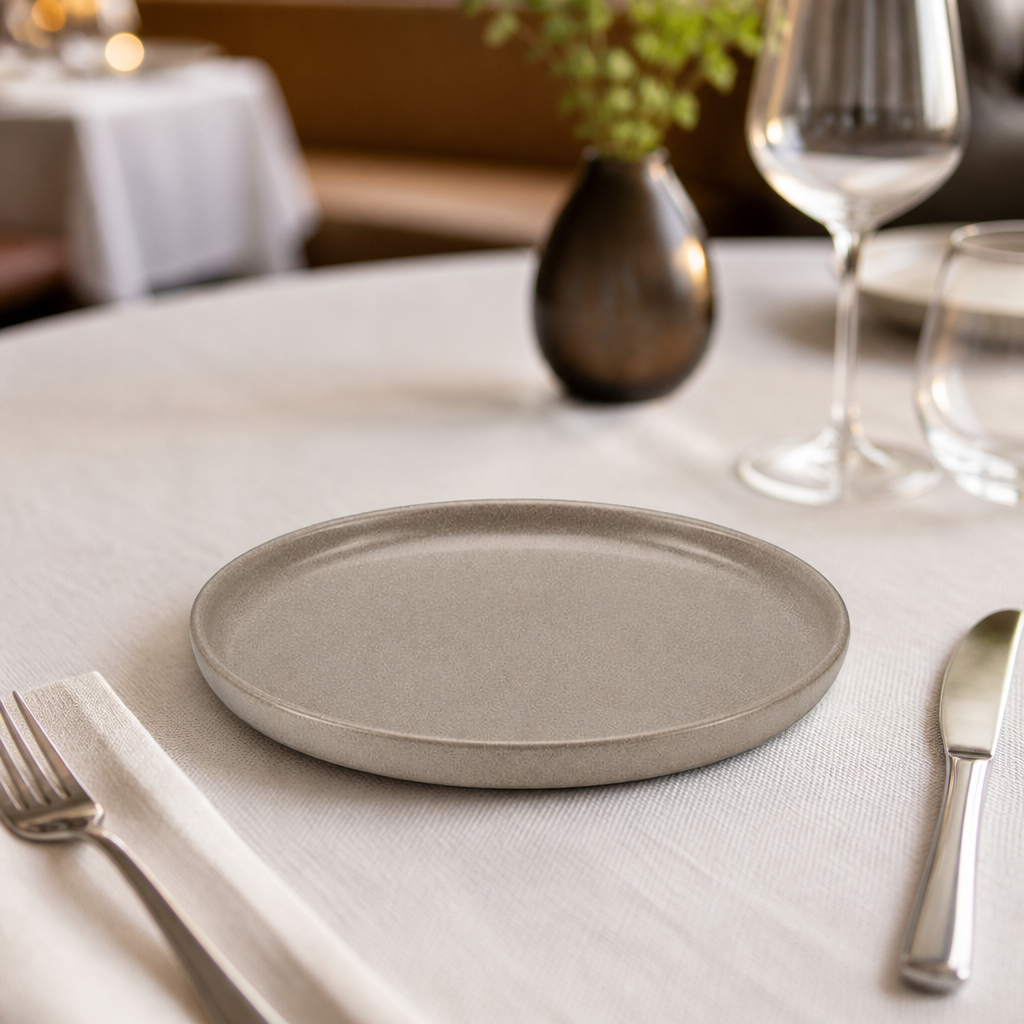 Commercial walled plates 220mm for plant-based cuisine, 6 pack