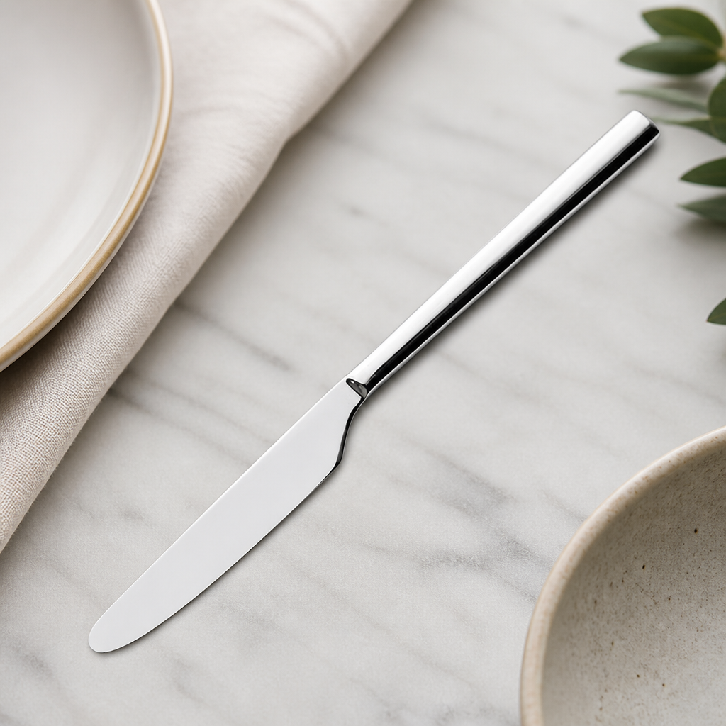 Linear stainless steel dessert knives set 12 piece