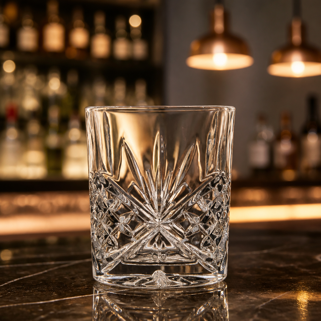 Commercial Whisky Glasses 295ml Vintage Cut-Glass 6 Pack