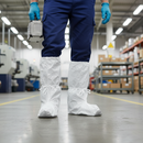 Professional Tyvek 500 Overboot with Anti-Slip Soles for Chemical Protection - High-Quality Professional Grade for Industrial and Commercial Applic...