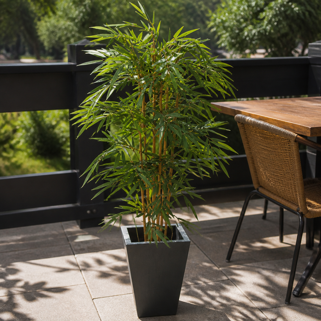 Artificial potted bamboo plant 1200mm for commercial spaces