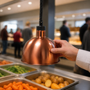 Commercial Retractable Dome Heat Shade Copper Finish 1000W