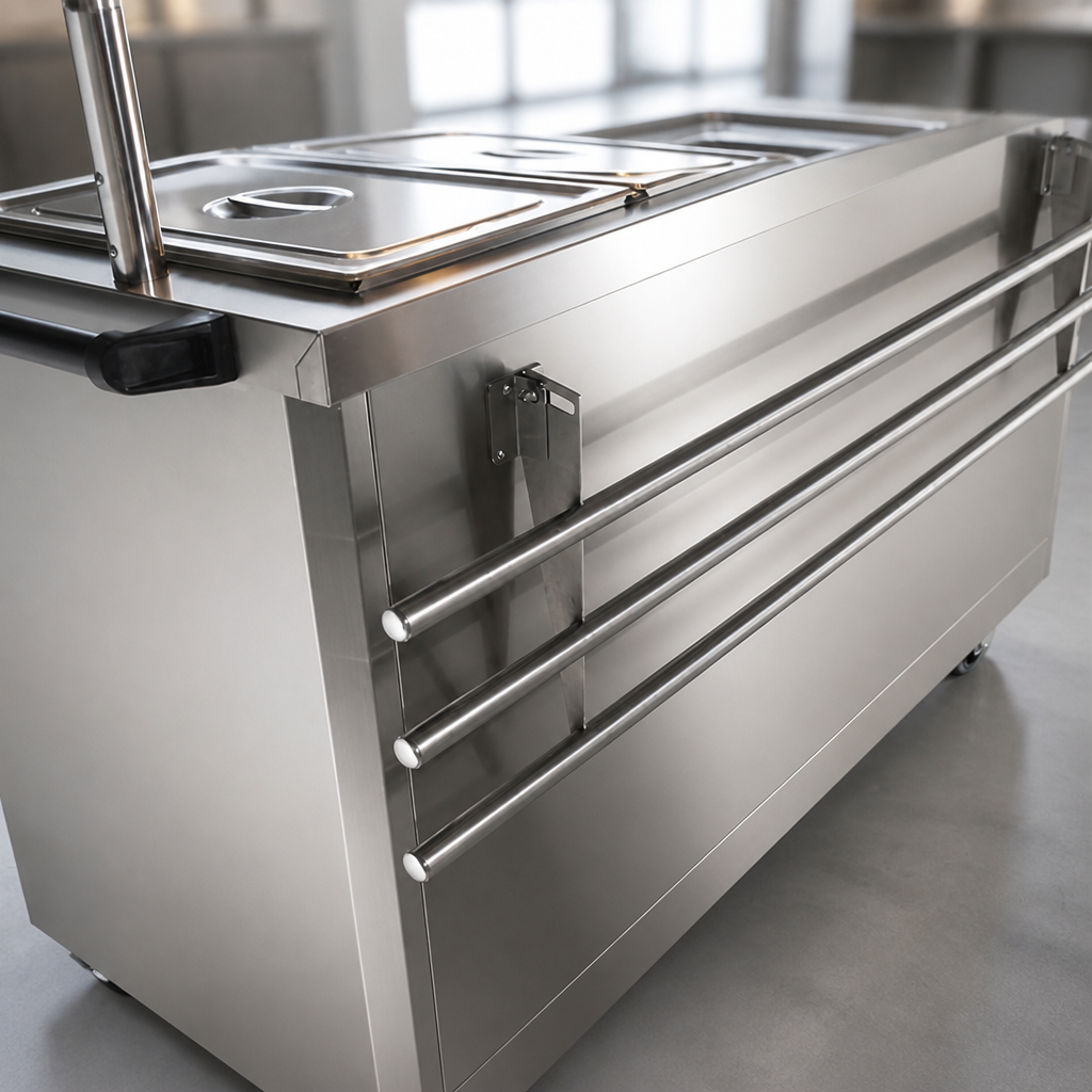 Commercial Stainless Steel Tray Slide for Hot Cupboards 900mm