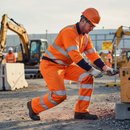 Premium High Visibility Three Band Work Trousers - Tall Leg Design with EN ISO 20471 Class 1 Compliance for Enhanced Safety