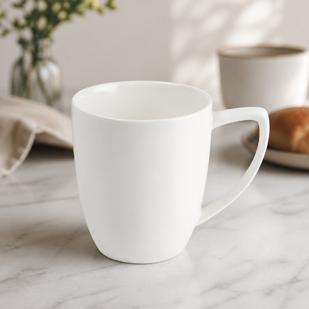Commercial 350ml Latte Mugs Set of 6 Vitrified Tableware
