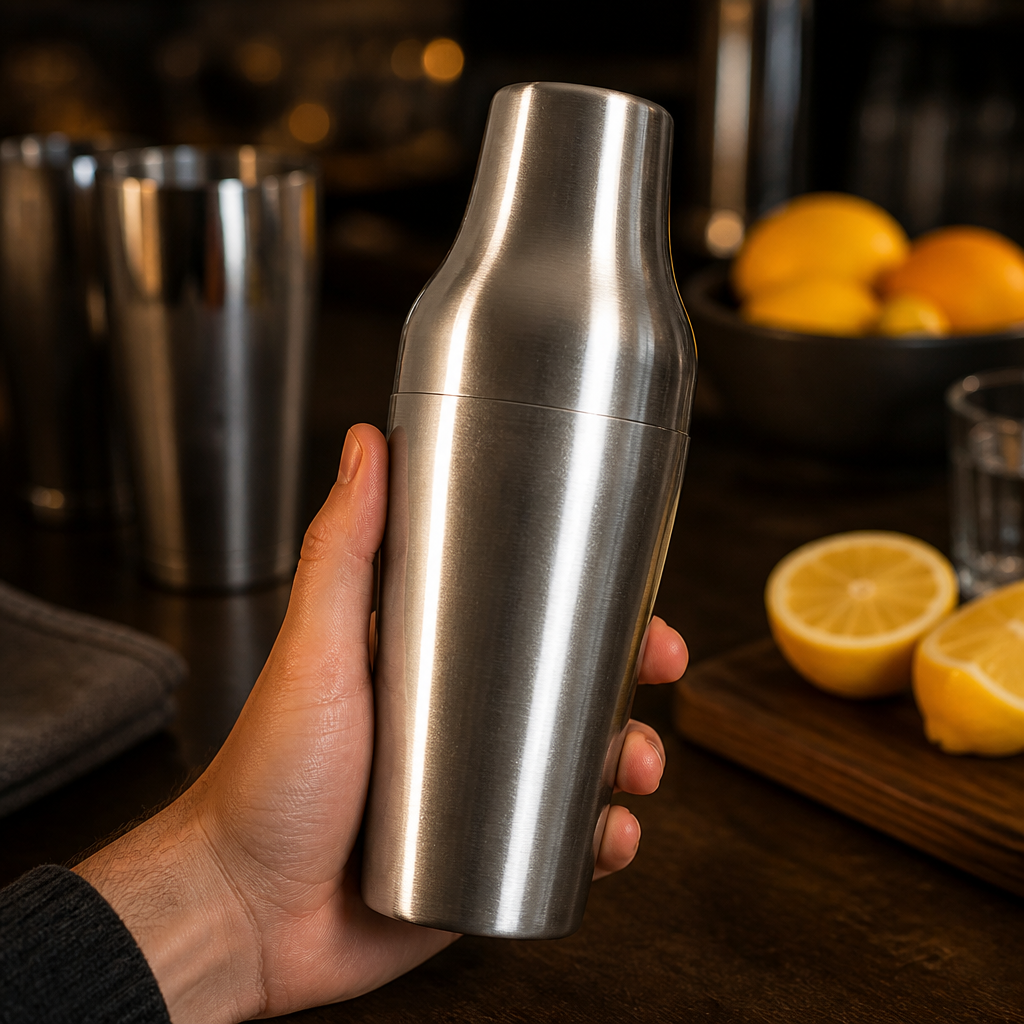Commercial Cocktail Shaker 0.65 Ltr Stainless Steel