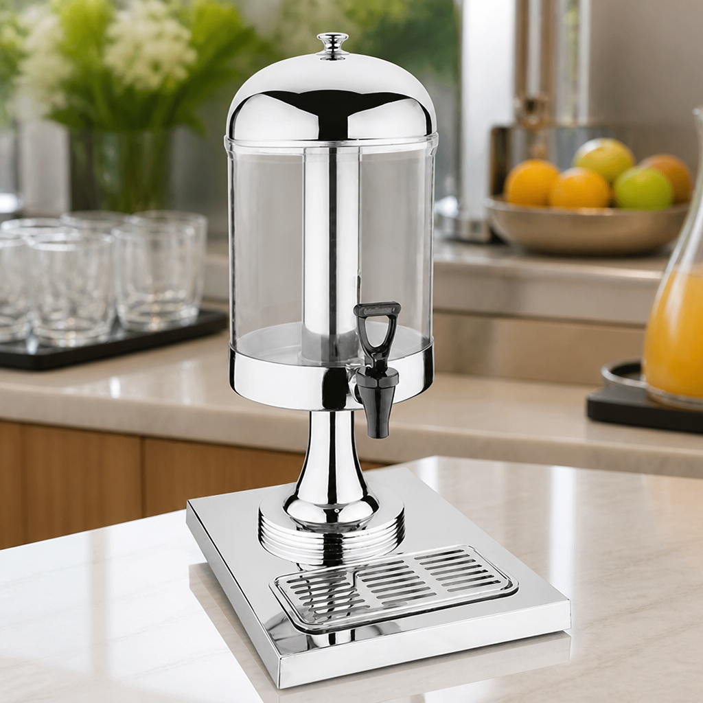 Commercial Juice Dispenser 6.5L with Drip Tray and Ice Core