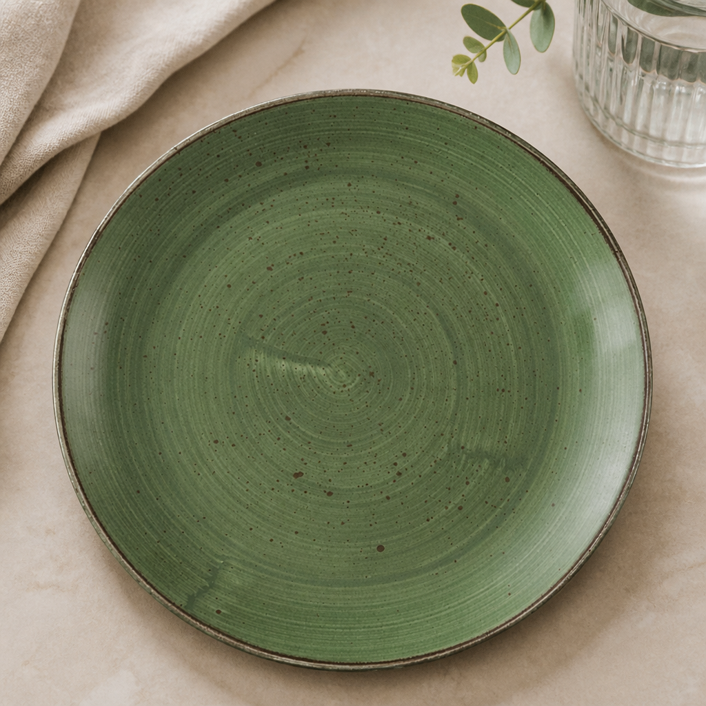 Commercial Coupe Plates 260mm Green 12 Pack
