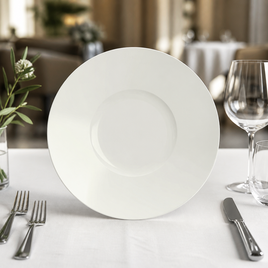 Commercial Rimmed Plates 310mm - Pack of 6 Dishwasher Safe