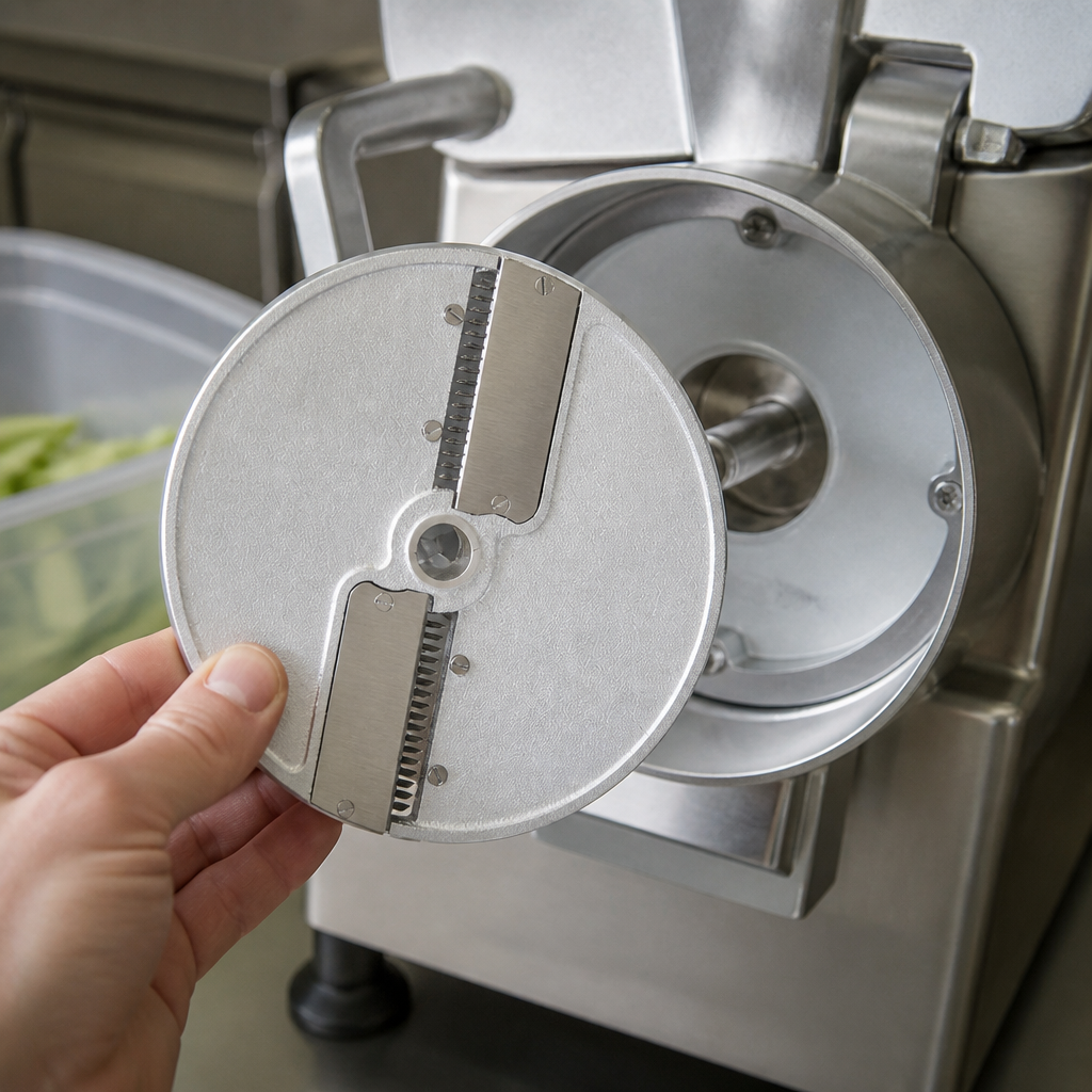 Commercial Veg Prep Machine with 4x4mm Julienne Disc Attachment