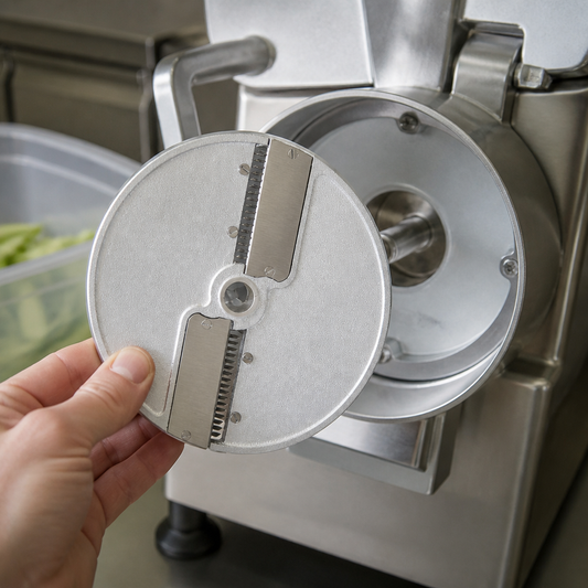Commercial Veg Prep Machine with 4x4mm Julienne Disc Attachment