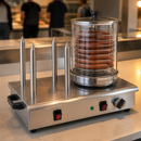 Commercial Hot Dog Warmer with 4 Bun Spikes Stainless Steel