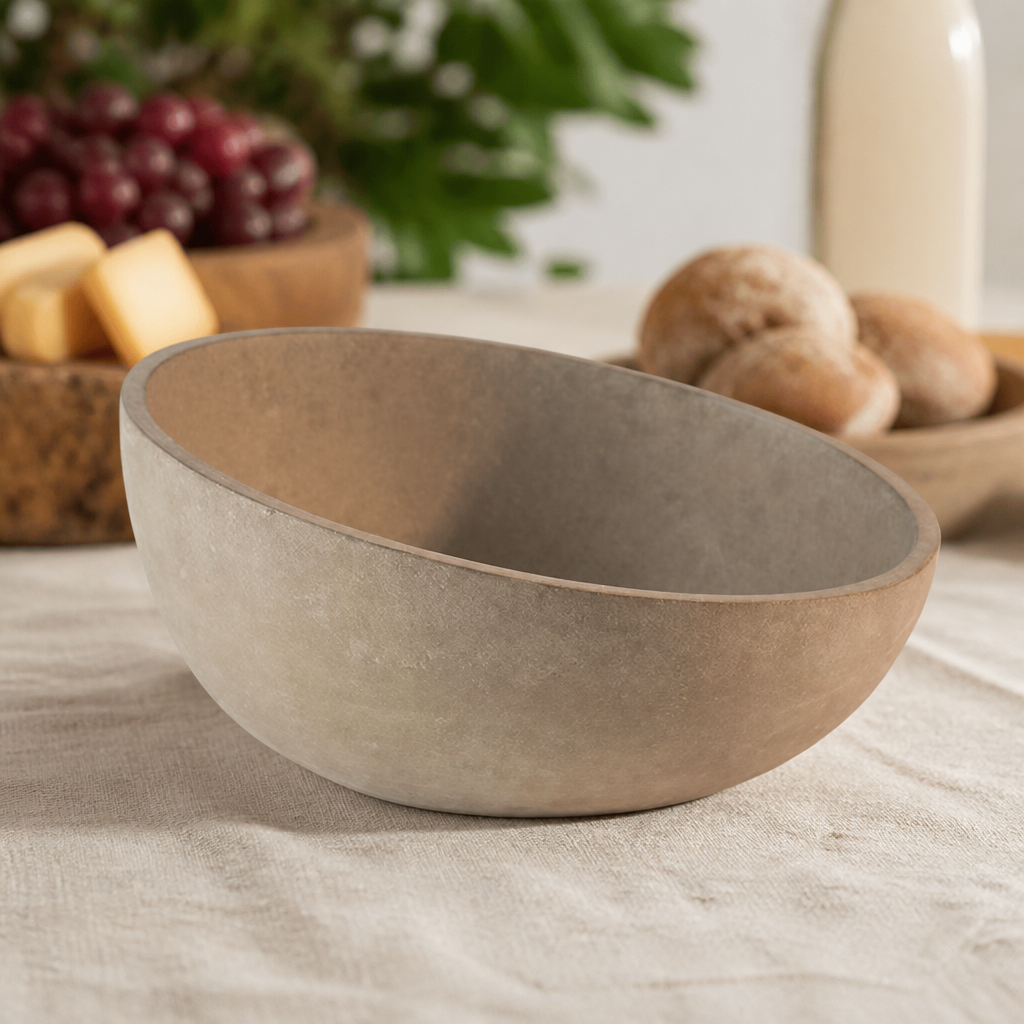 Commercial Melamine Sloping Bowl 220mm 1100ml Grey