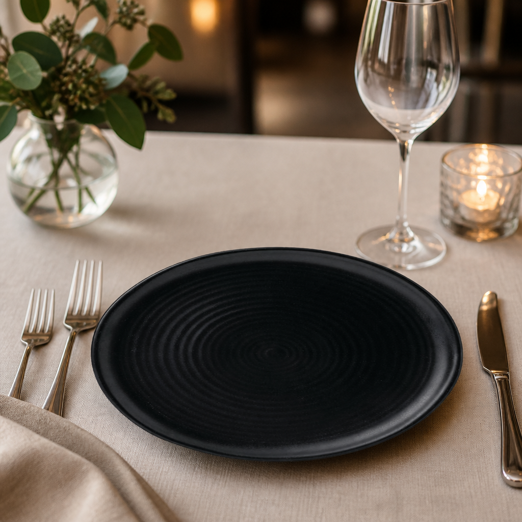 Commercial Flat Plates 250mm Vitrified Stoneware 6 Pack