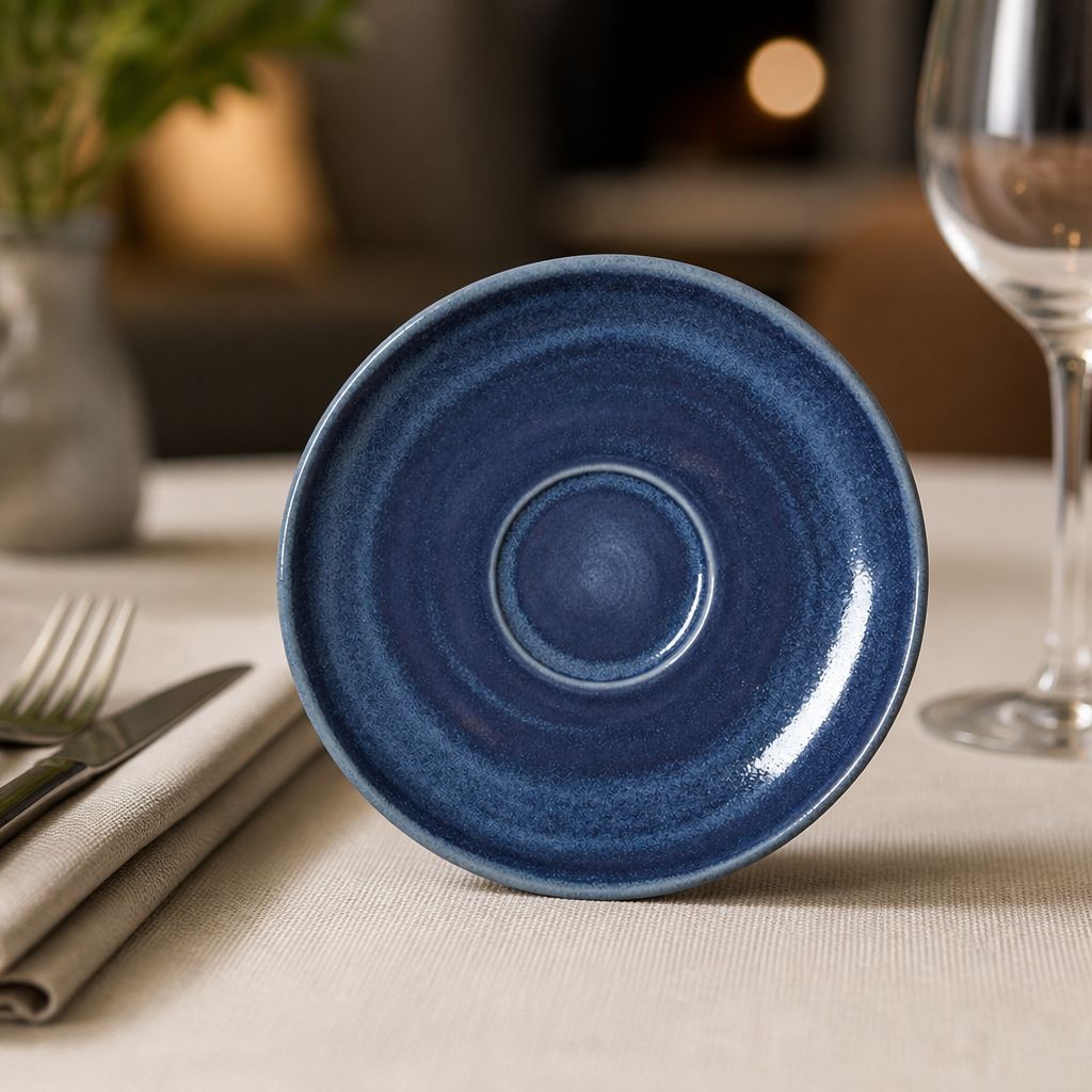 Commercial Bluestone Saucers 152mm 12 Pack Catering Supplies