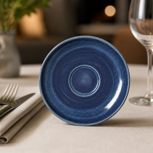 Commercial Bluestone Saucers 152mm 12 Pack Catering Supplies