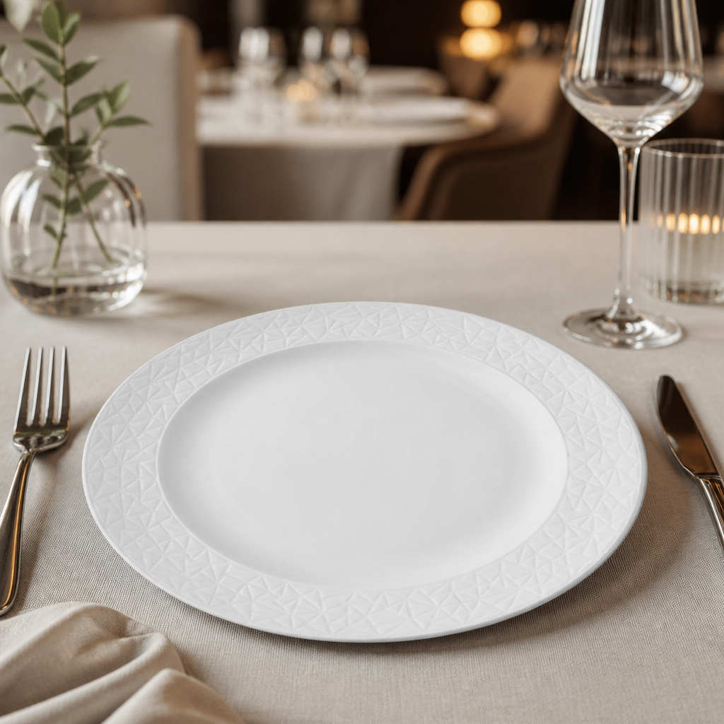 Set of 12 Commercial Abstract Plates 268mm for dining