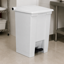 Commercial Step-On Pedal Bin 45.5Ltr White Waste Container