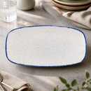 Commercial Rectangular Plates Indigo Blue 355mm - 6 Pack