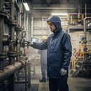 Premium Lightweight Chemical-Resistant Jacket with Hood for Food Industry Applications - Sizes S to XL