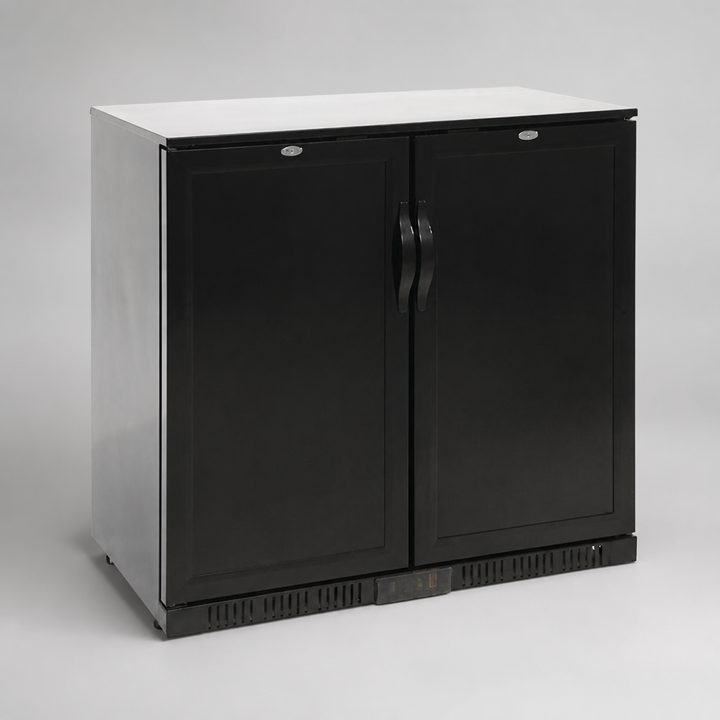 Commercial Back Bar Cooler 208L Capacity Solid Doors