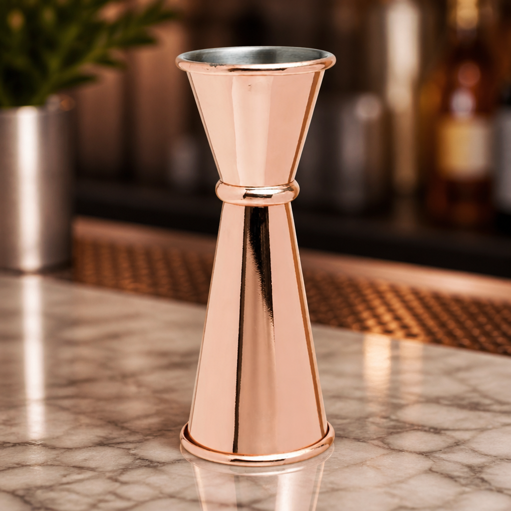 Commercial Copper Plated Banded Jigger Measure 25ml/35ml/50ml