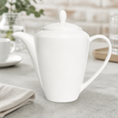 Commercial 852ml Harmony Coffee Pot - 6 Pack White Ceramic