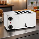 Commercial Stainless Steel 4 Slot Toaster with Additional Elements