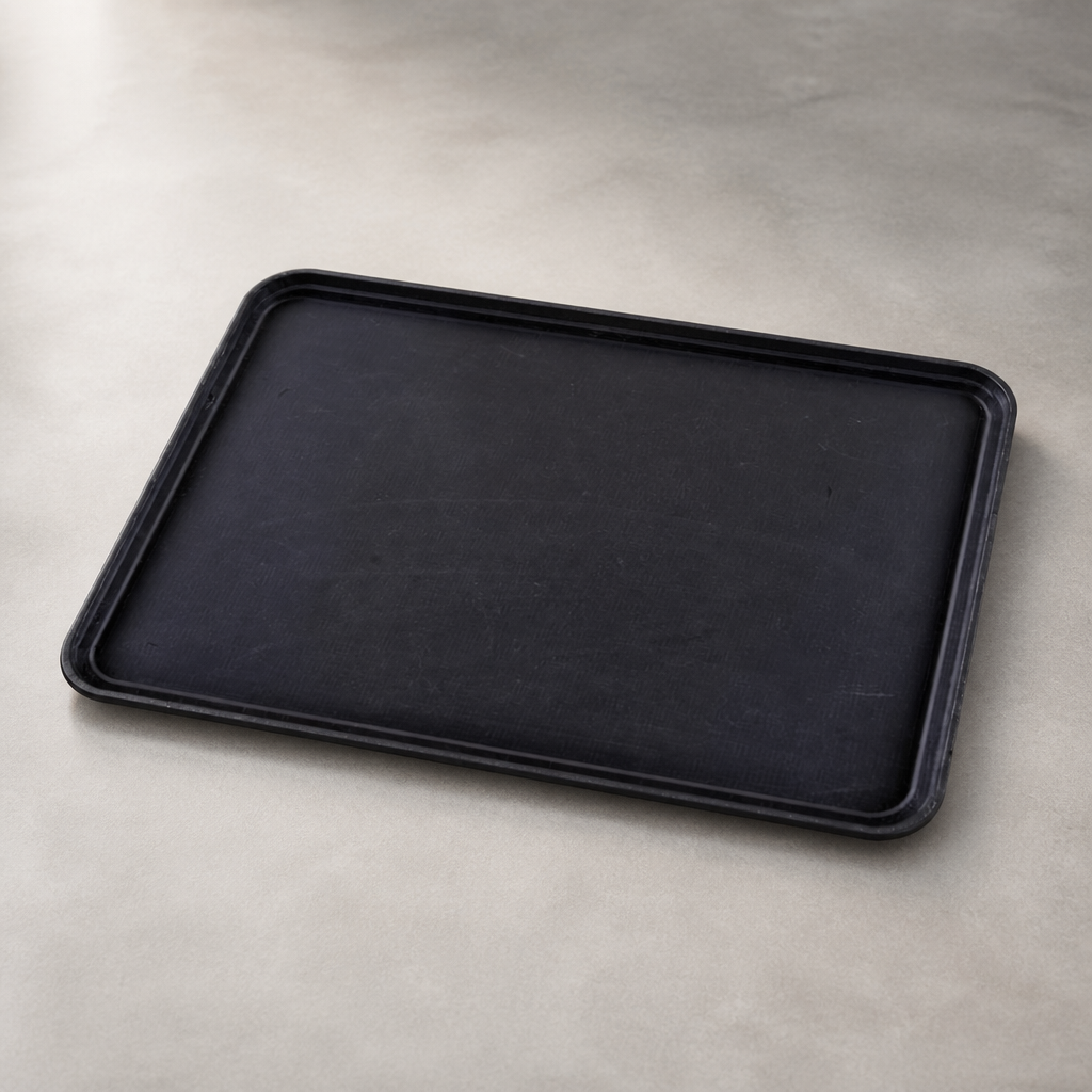 Commercial Fibreglass Rectangular Tray 450x650mm Black