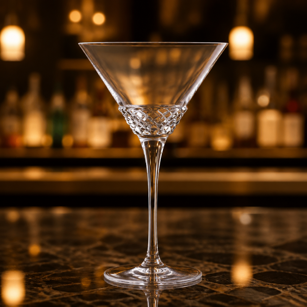 24 pack of 220ml lead-free crystal commercial martini glasses