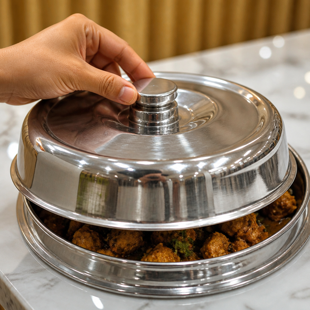 Aluminium Plate Cover 50mm High for food service