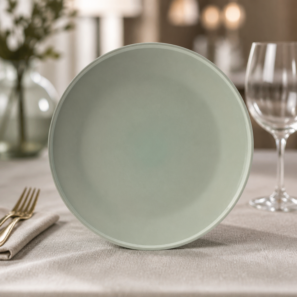 Commercial 270mm Mint Core Plates - 6 Pack Stoneware Dinnerware