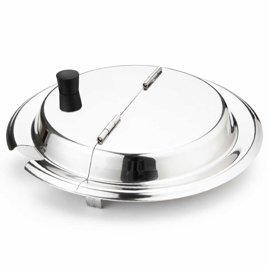 Commercial Soup Kettle Replacement Lid with Knob in Stainless Steel
