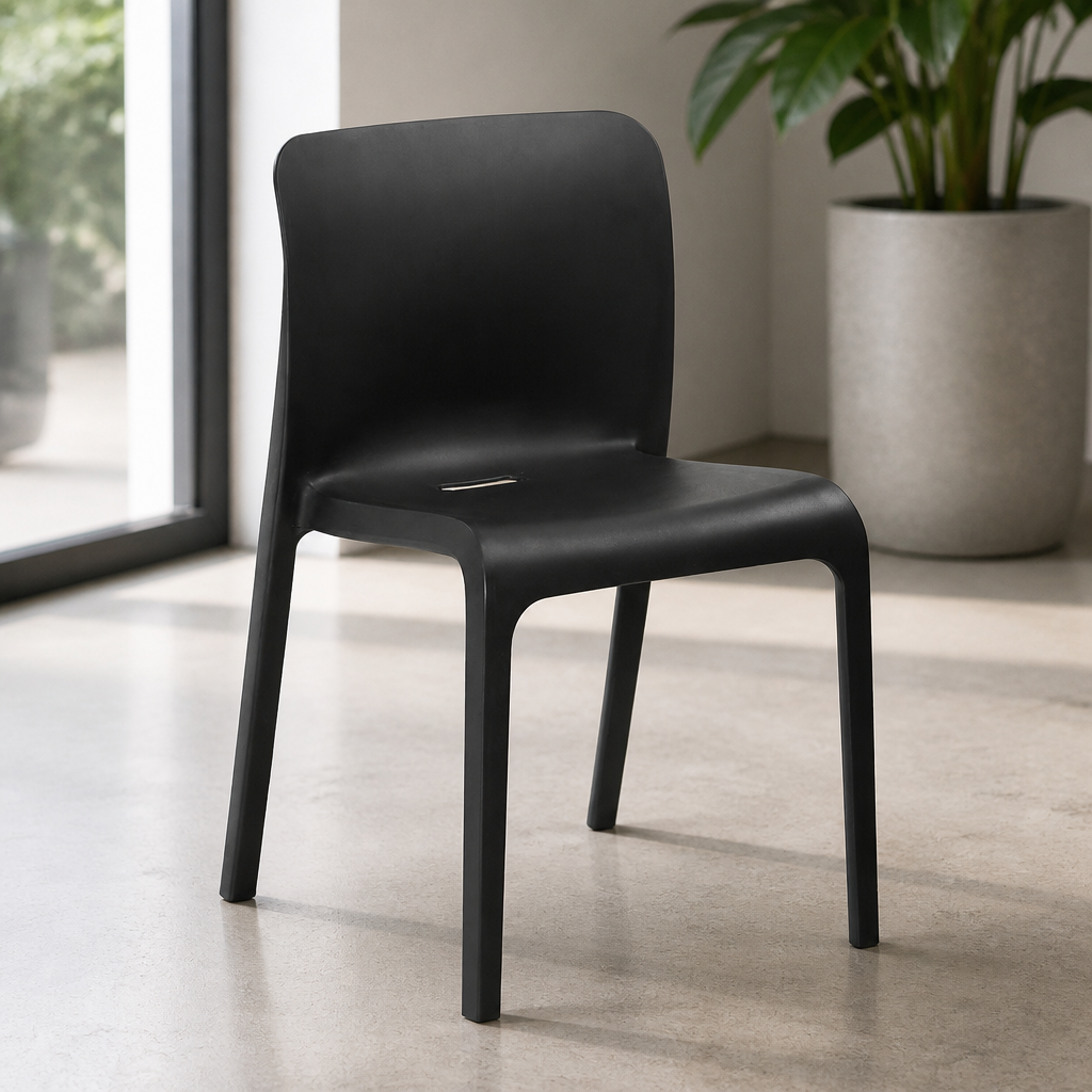 Commercial Seating Chair Black 480x500mm 2 Pack