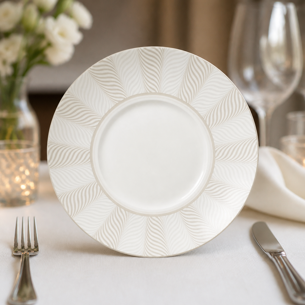 Commercial Coupe Saucers 160mm in taupe, 12 pack