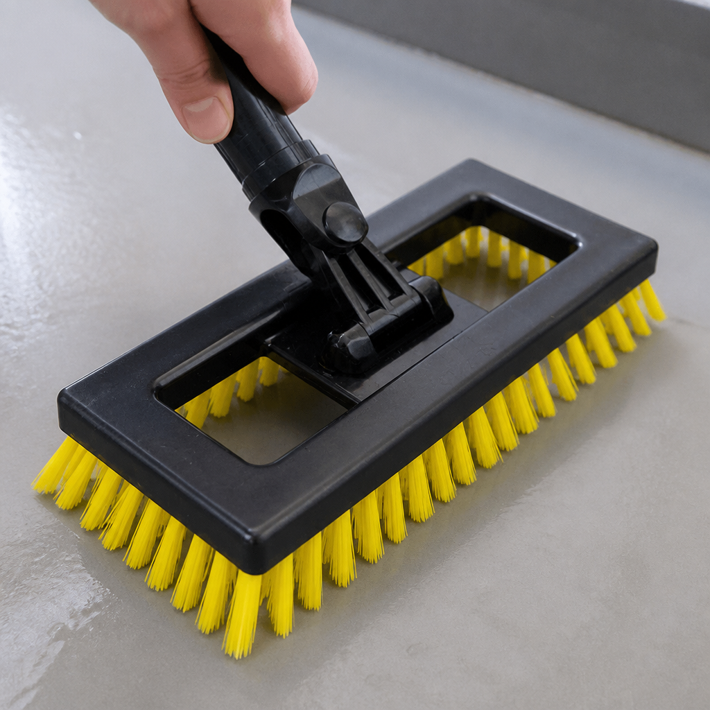 Commercial Deck Scrubber Brush Yellow 235mm for food areas