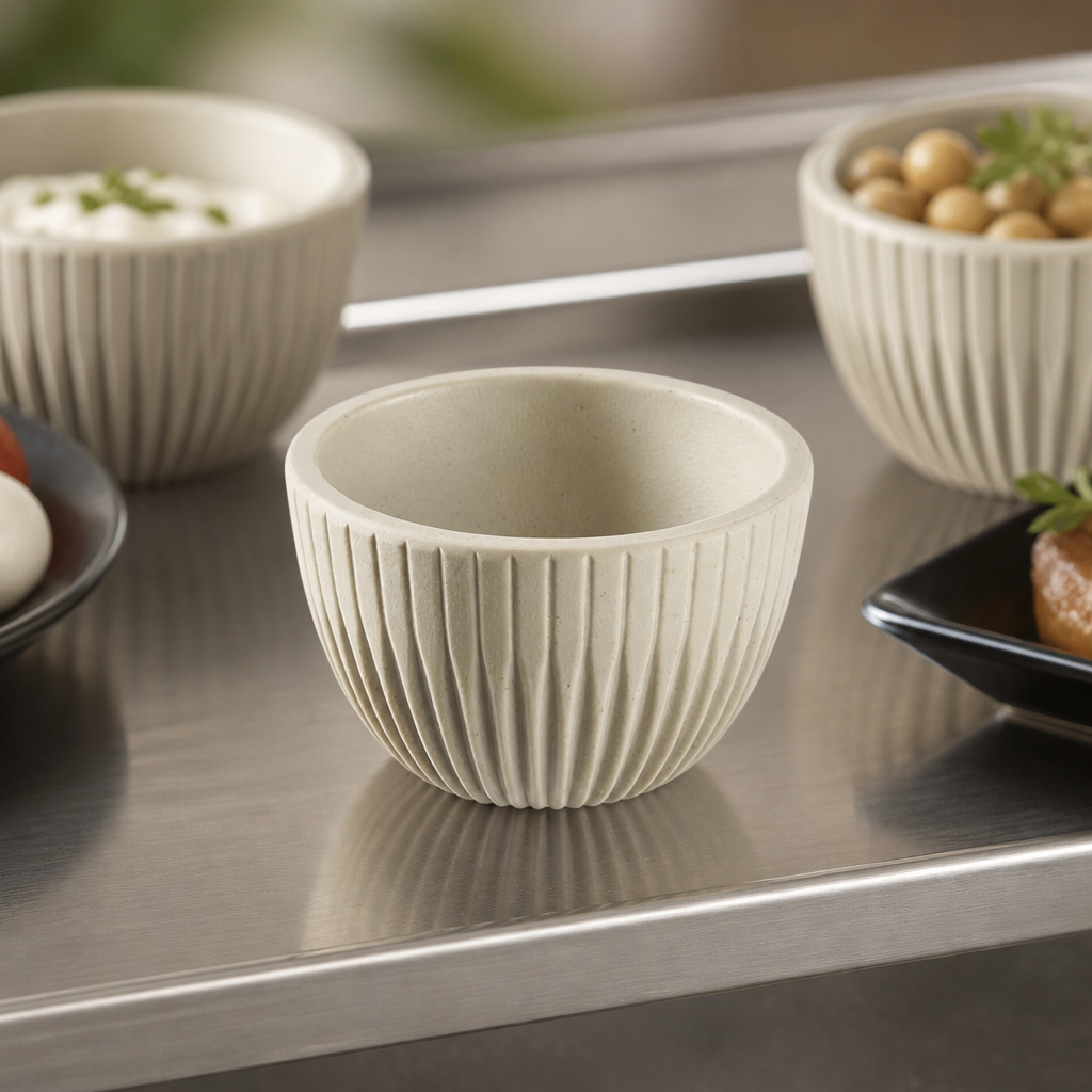 Commercial Melamine Dip Bowls 30ml Grey 6 Pack