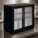 Commercial Back Bar Cooler 208Ltr Sliding Doors Beer Fridge
