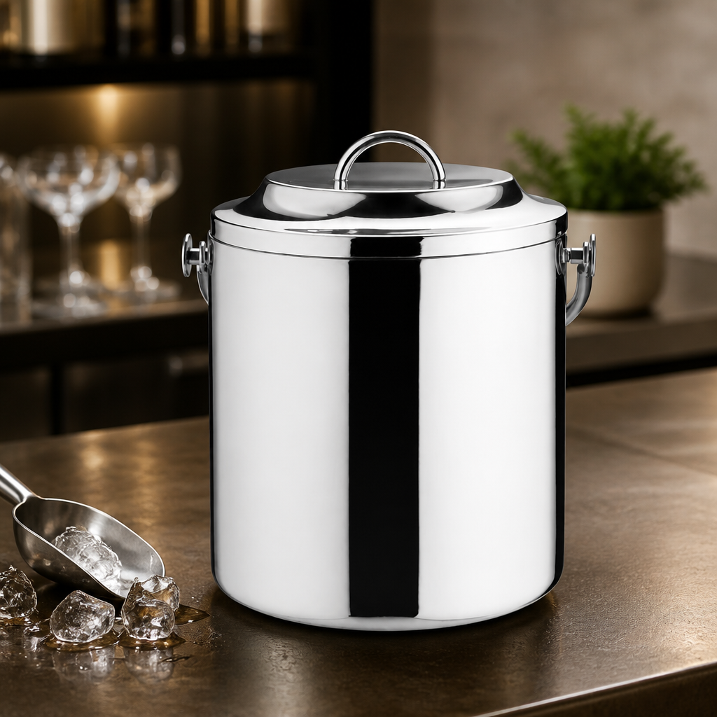 Commercial Stainless Steel Ice Bucket with Lid 3.3Ltr Capacity