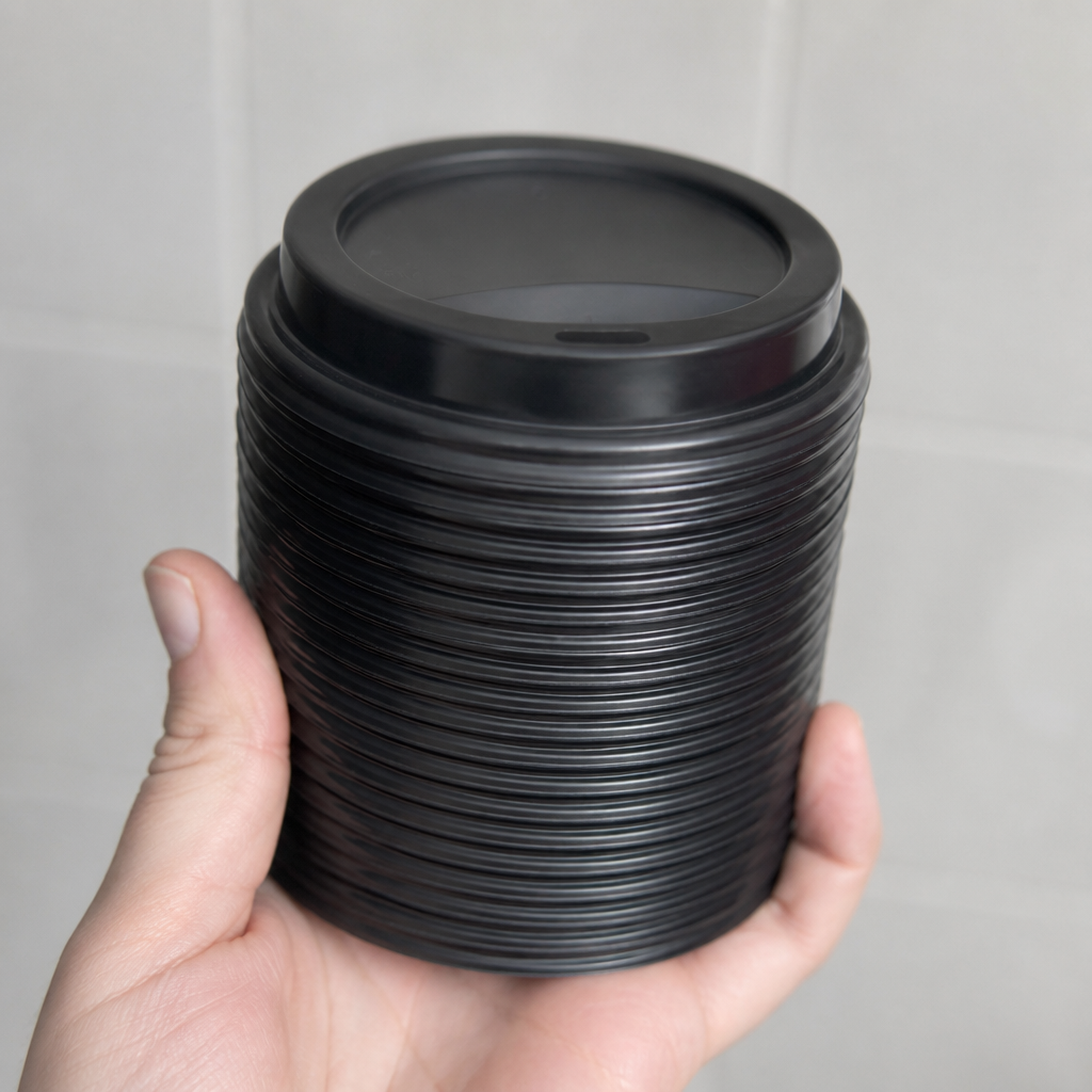 Compostable Coffee Cup Lids 340ml Eco-Friendly Disposables 50 Pack