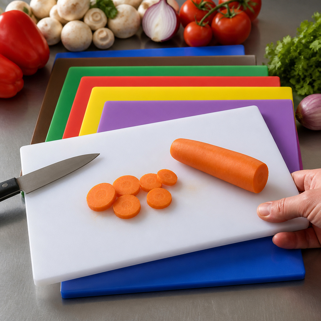 High Density 7-Piece Colour Coded Chopping Board Set