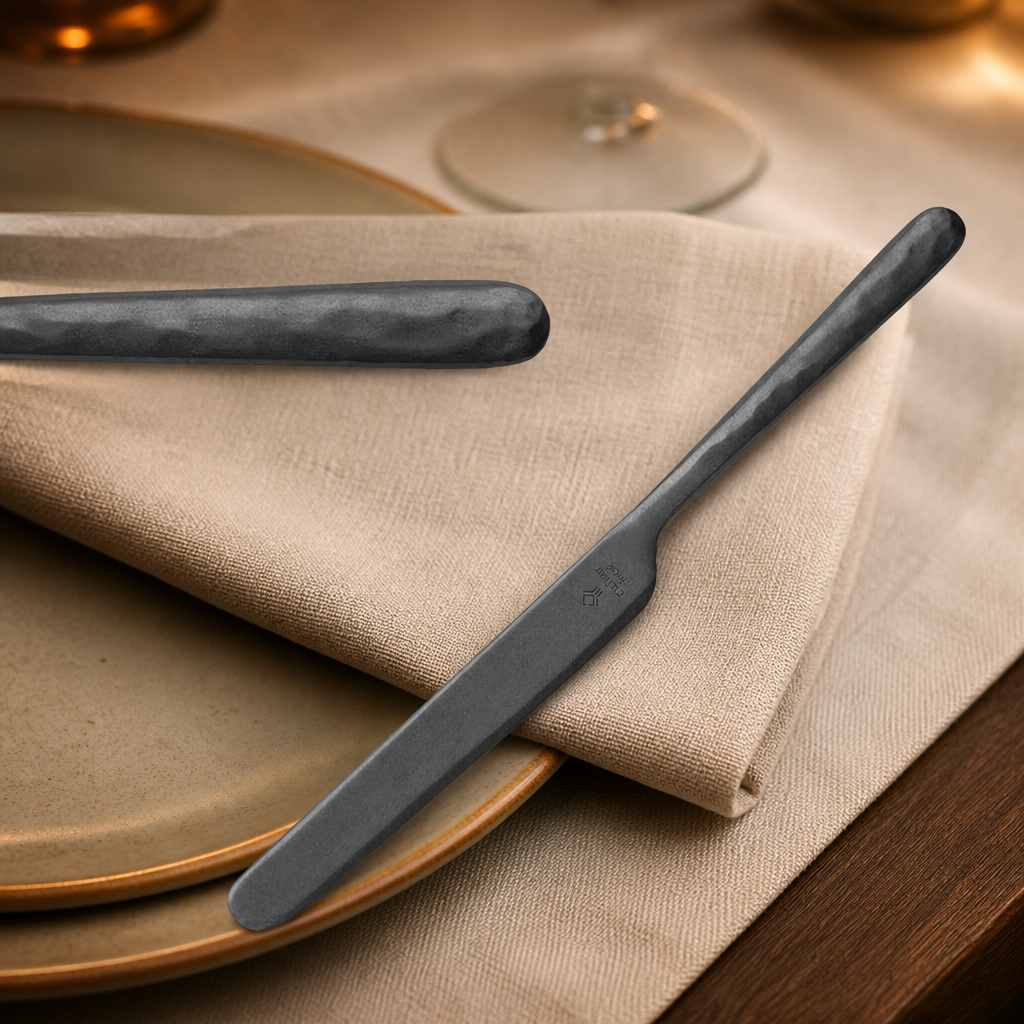Set of 12 Commercial Vintage Table Knives in Stainless Steel