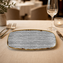 Commercial Rectangular Plates 153mm Stone Grey 12 Pack